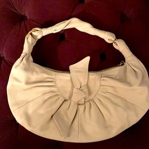 Beige leather designer bag !